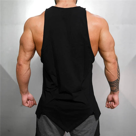 Brand fitness tank top mens singlet undershirt bodybuilding tank men muscle sleeveless t-shirt cotton tanktop man gyms vest