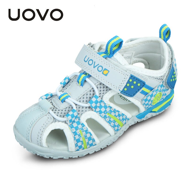 UOVO 2021 New Arrival Children Fashion Kids Shoes For Boys Girls Hook-And-Loop Cut-Outs Summer Beach Sandals Size #26-36