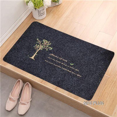 Polyester Front Door Mat 40x60cm Embroidered Printed TPR Anti-Slip Floor Mat Durable Home Outdoor Decorative Entrance Doormat