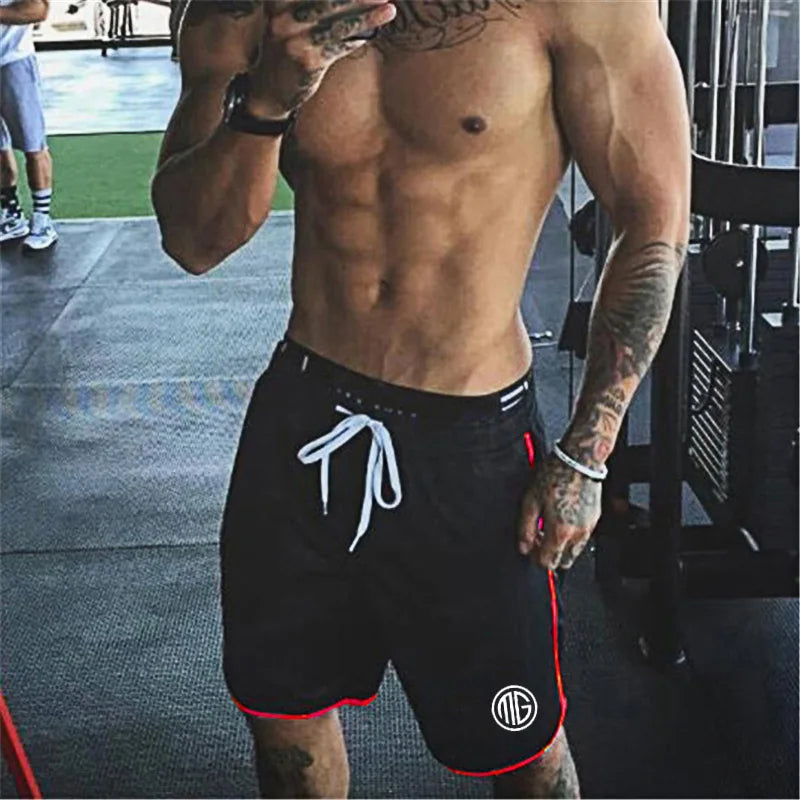 Muscleguys Gyms Shorts Mens Bodybuilding Clothing fitness Men Sporting Weight Lifting Workout Joggers Shorts With Pocket