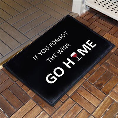 Welcome Front Door Mat Carpet Flannel Fabric Suede Anti-Slip Floor Mat Rug Home Decorative Custom Indoor Doormat for Entrance