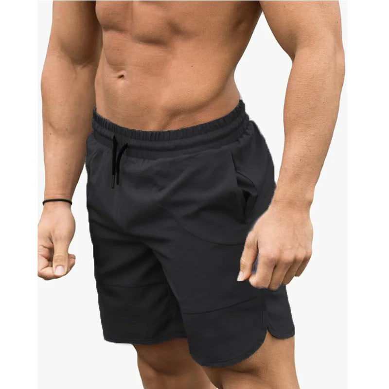 New Brand Shorts Mens Bodybuilding Fast Dry Boardshorts Joggers Men Trunks Summer Male Gyms Fitness Workout Beach Shorts