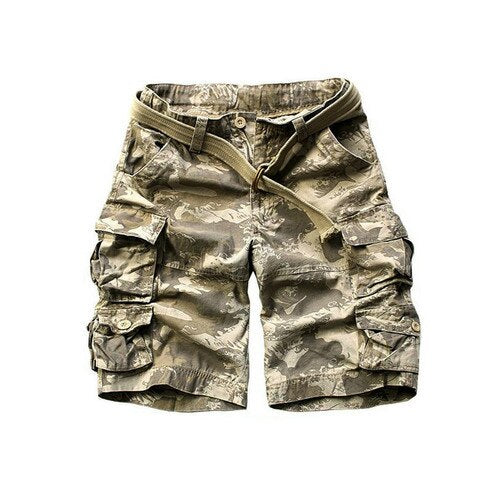 New fashion vintage Men Shorts Military Style Army Camouflage Cargo Shorts plus belt
