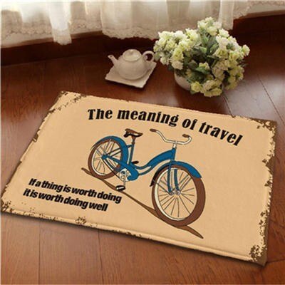 Home Decorative Door Mat Entrance Doormat Bus Car Bike Moto Bicycle Printed Bathroom Kitchen Anti-Slip Floor Mat Carpet Rugs