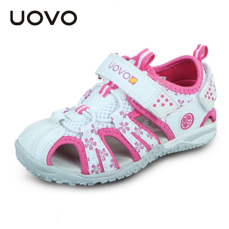 UOVO 2021 New Arrival Children Fashion Kids Shoes For Boys Girls Hook-And-Loop Cut-Outs Summer Beach Sandals Size #26-36