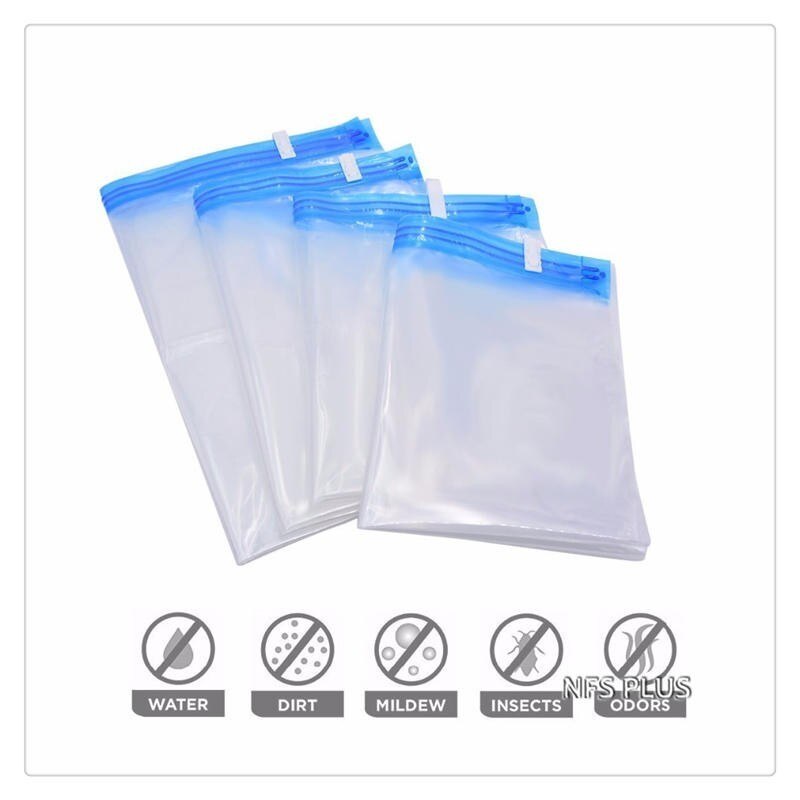 Vacuum Travel Bag Roll Up 35x50CM Plastic Transparent Storage Bag Saving Room Of Your Suitcase Luggage Organizer Compression Bag