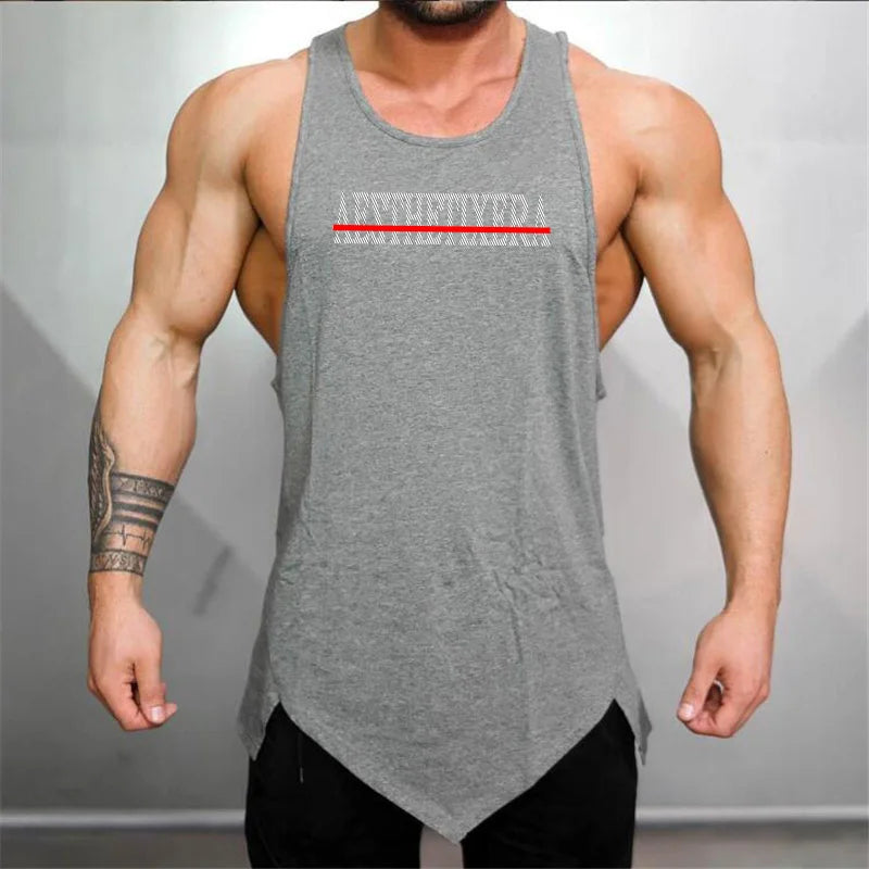 Brand fitness tank top mens singlet undershirt bodybuilding tank men muscle sleeveless t-shirt cotton tanktop man gyms vest