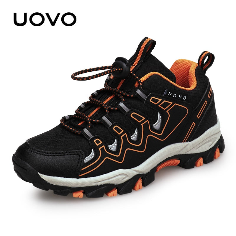 UOVO 2022 New Boys Girls Sports Children Footwear Outdoor Breathable Kids Hiking Shoes Spring And Autumn Sneakers Eur #27-39