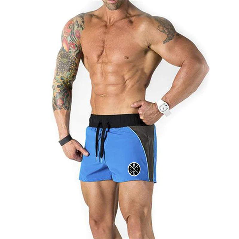 Mens Summer Fitness Shorts Fashion Compression Fast drying Gyms Bodybuilding Joggers Shorts Slim Fit clothing Sweat Short Pants