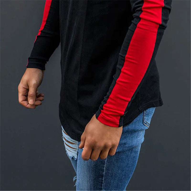 Muscleguys Brand Long Sleeve T Shirts Men Fashion Letter Printed Slim Fit Stretch Cotton Tops Causal Pullovers Male Plus Size