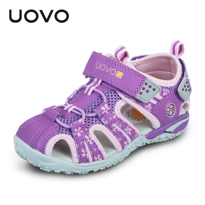 UOVO 2021 New Arrival Children Fashion Kids Shoes For Boys Girls Hook-And-Loop Cut-Outs Summer Beach Sandals Size #26-36