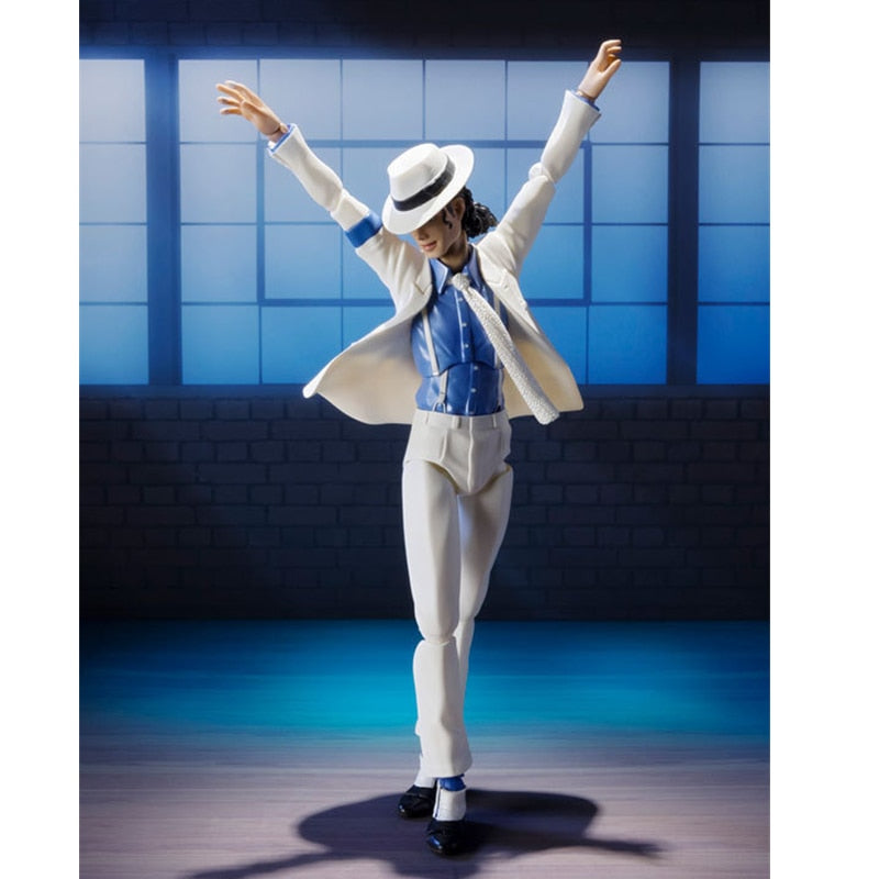 Collection Michl Michael Jackson Smooth Criminal Moonwalk Action Figure PVC Model Toys Doll Display 14CM