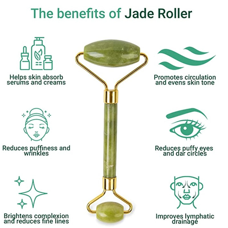 Natural Face Gua Sha Massager Jade Roller Scraper Facial Skin Care Guasha Stone For Face Neck Skin Lifting Wrinkle Remover Care