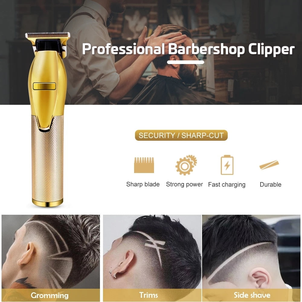 Professional Hair Trimmers T Blade  Clippers Barber Rechargeable Beard Shaver for Men Cordless  Cutting cut Machines