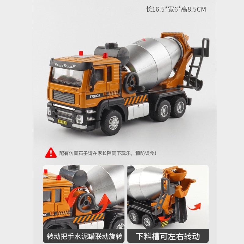 1/50 Scale Kids Toys Alloy Diecast Tractor Construction Vehicle Truck Car Model Toys