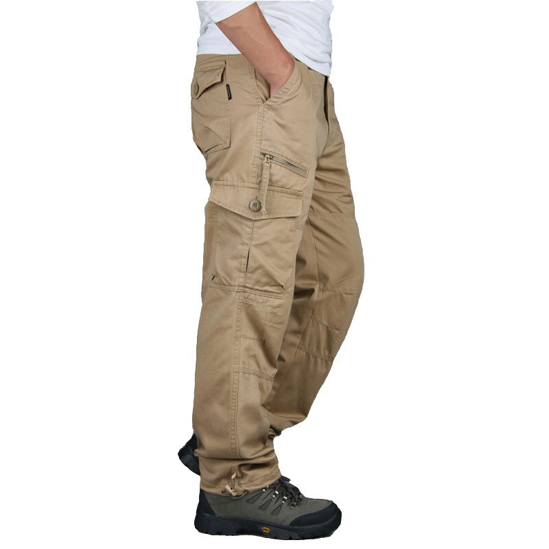 Mens Cargo Pants Casual Tactical Pants Military Army Cotton Zipper Streetwear Autumn Overalls Men Military Style Trousers