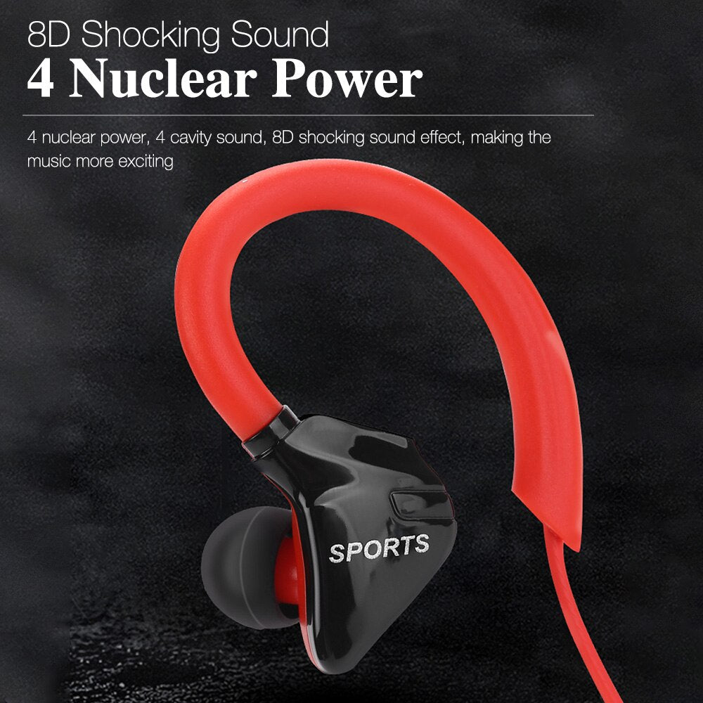 3.5mm fashion Sports wired Earphone portable Super bass stereo in-ear earphones gaming headset for music with microphones 1.2m