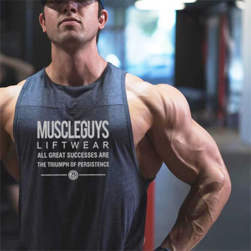Mens Stiching Tank Tops Letter printed Graphic Singlets Splicing Fashion Mens Training Wear Cotton Bodybuilding Vest Stringers