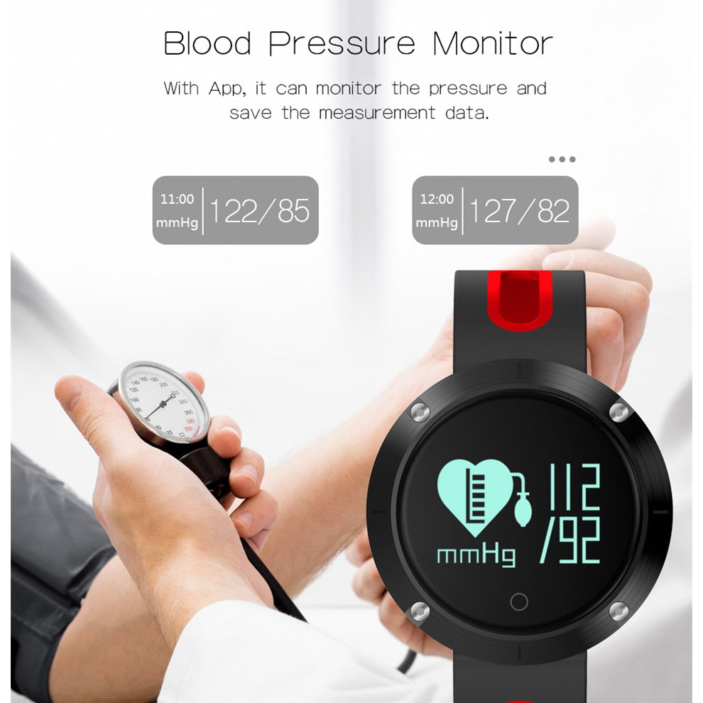 DM58 Smart Bracelet IP68 Waterproof Blood Pressure Heart Rate Monitor Call Reminder Sports Smart tracker PK GT08 DZ09 mi 2 band