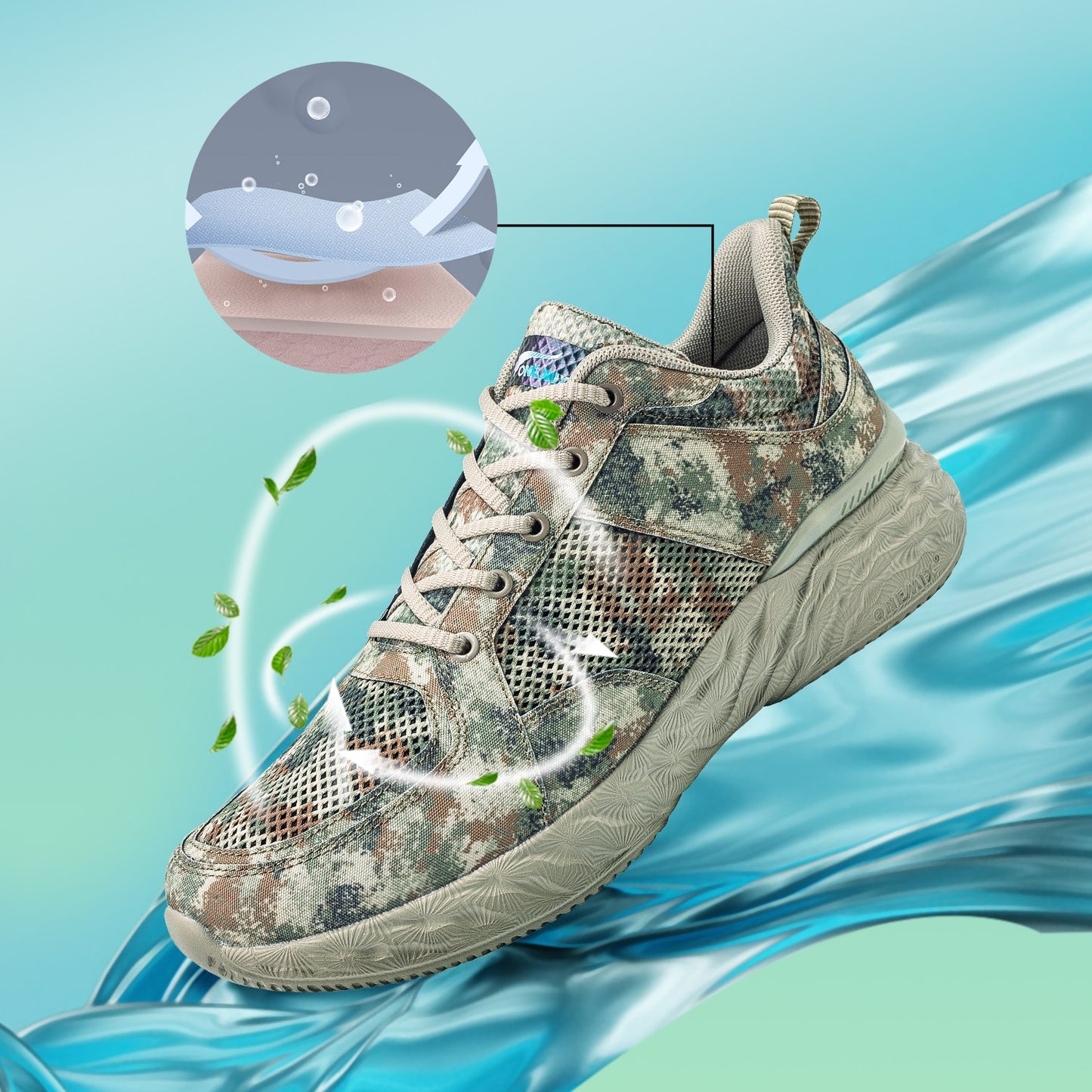 ONEMIX 2023 New Style Military Training Sneakers for Men Soft Army Sports Shoes Breathable Mesh Camouflage Walking Shoes Sneaker