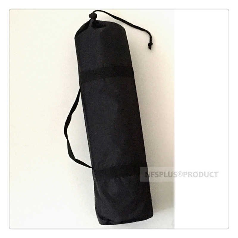 Black Nylon Carry Bag Backpack Length 50cm Diameter 15cm Cylindrical Waterproof Underbed Storage Bag Reusable Drawstring Bags