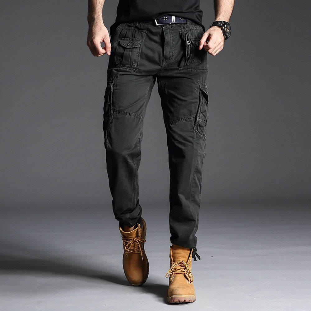 High Quality Mens Cargo Pants Casual Fashion Jogger Pants Military Army Green Tactical Pants Camouflage Sweatpants Plus Size 40