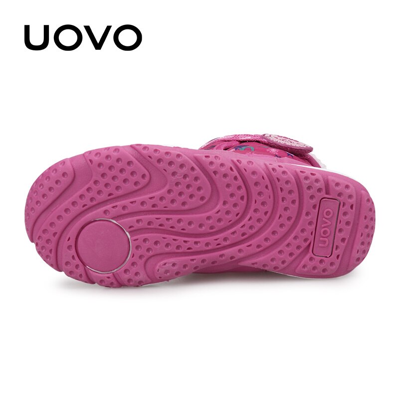 Winter Boots Kids UOVO 2021 New Arrival Warm Shoes Fashion  Plush Boys and Girls Snow Footwear Size #28-36