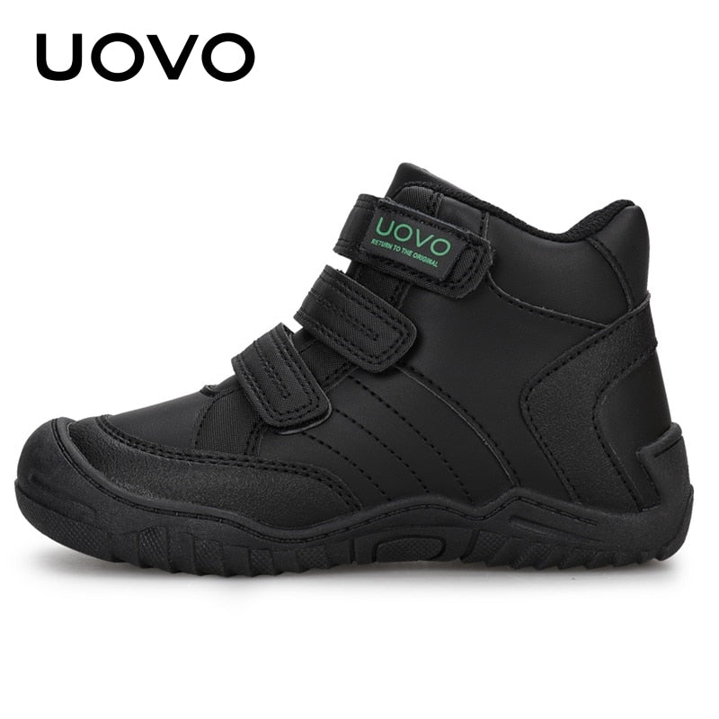 UOVO New Arrival School Shoes Mid-Calf Boys Hiking Fashion Sport Outdoor Children Casual Sneakers Size #26-36