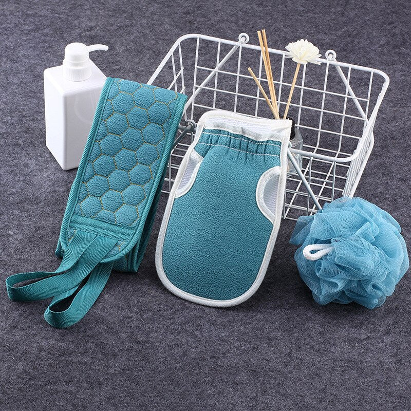 Shower Exfoliating Back Scrubber Bath Belt Towel Ball Glove Deep Mud Clean Korean Body Washcloth Japanese Rear Scrub Pull Strap