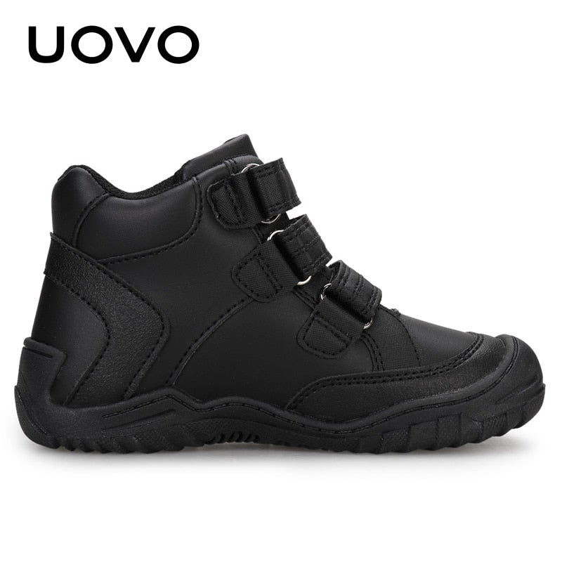 UOVO New Arrival School Shoes Mid-Calf Boys Hiking Fashion Sport Outdoor Children Casual Sneakers Size #26-36