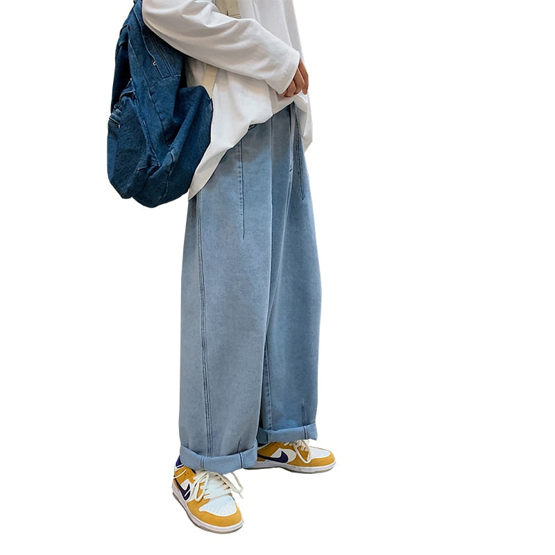 Baggy Denim Pant Men Loose Straight Wide Leg Jeans Men&#39;s Women&#39;s Streetwear Skateboard Hip Hop Casual Trousers Oversized 2XL