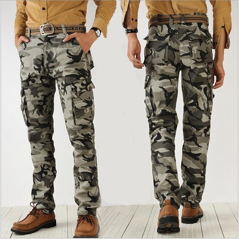 2023 Trend Men's Cargo Pants Cotton High Quality Camouflage Jogger Male Military Camouflage Army Fashion Men's Trousers Pockets