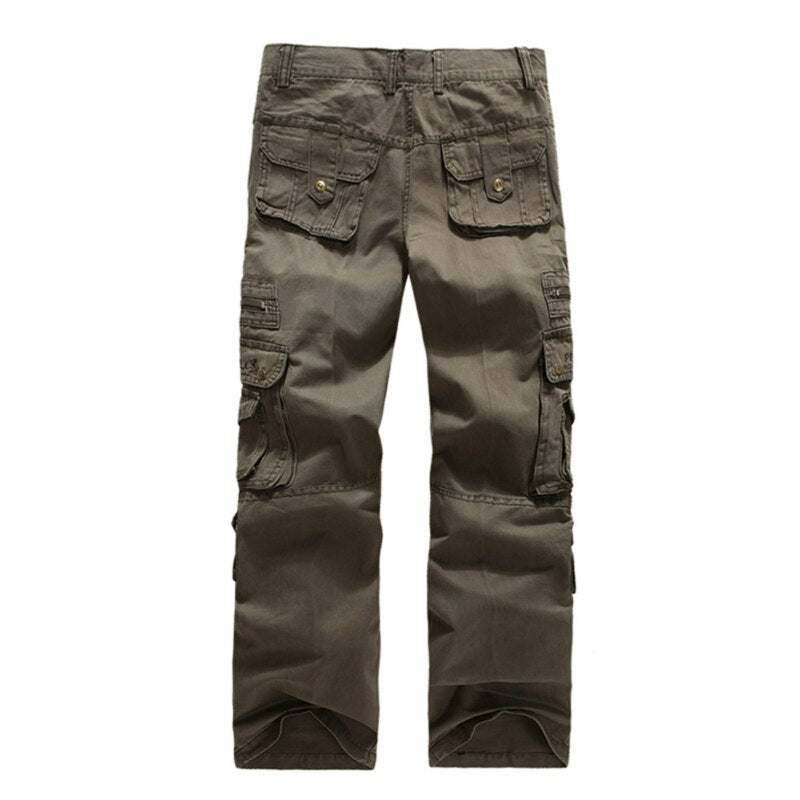 Men's Cargo Pants Multi Pocket Overalls Casual Pants Tactical Commandos Styles Loose Full Length Male Casual Trousers Plus Size