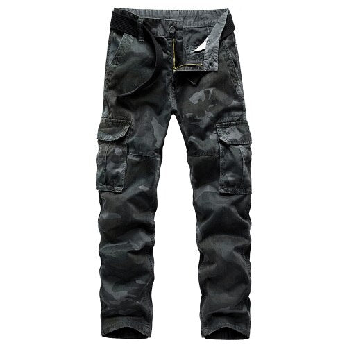 Cargo Pants Camouflage Pants Men Casual Camo Cargo Baggy Trousers Joggers Streetwear Cotton Multi-pocket Military Tactical Pants