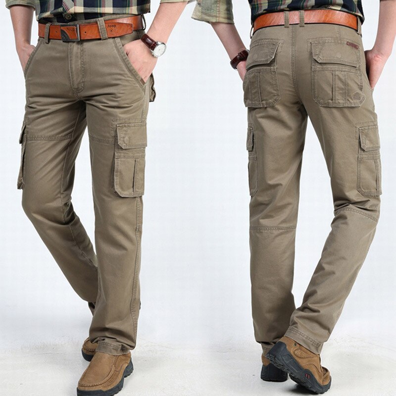 New Cargo Pants Men Multi pockets Baggy Men Pants Military Casual Trousers Overalls Army Pants Joggers Plus Size 40 42 44 Cotton