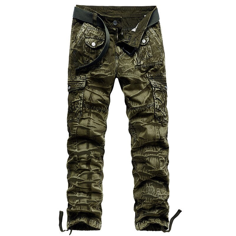 High Quality Mens Cargo Pants Casual Fashion Jogger Pants Military Army Green Tactical Pants Camouflage Sweatpants Plus Size 40