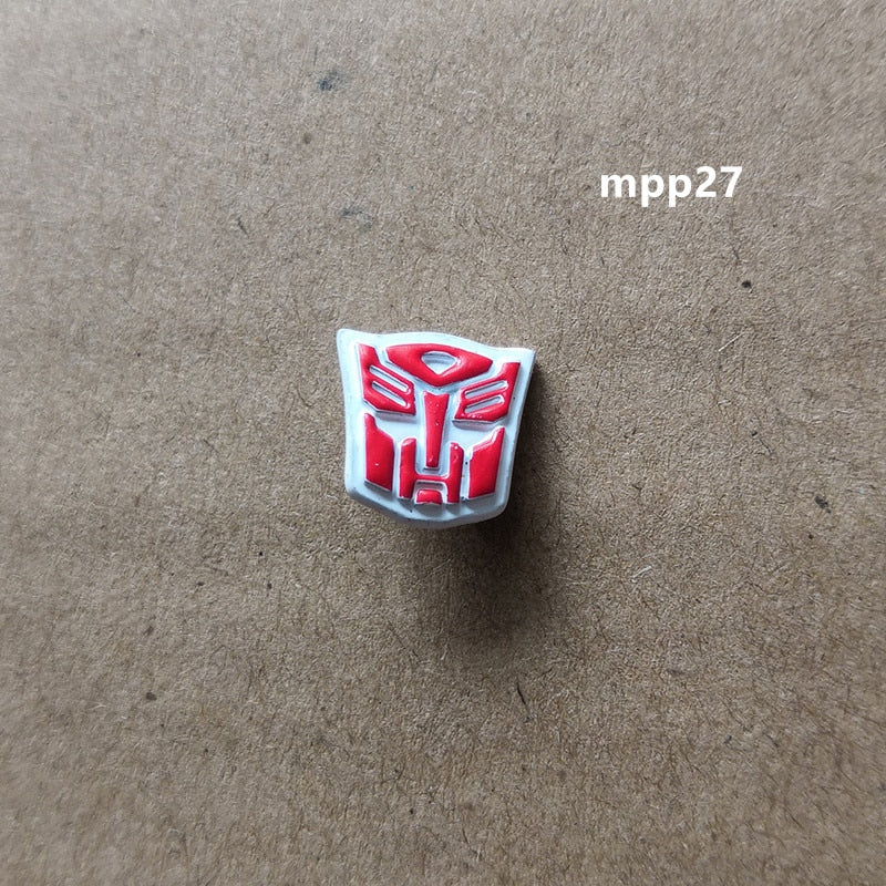 WeiJiang Autobot Decepticons Logo MPP10 MPP27 MPP36 iron skin Optimus shoulder standard metal relief logo For PVC Action Model