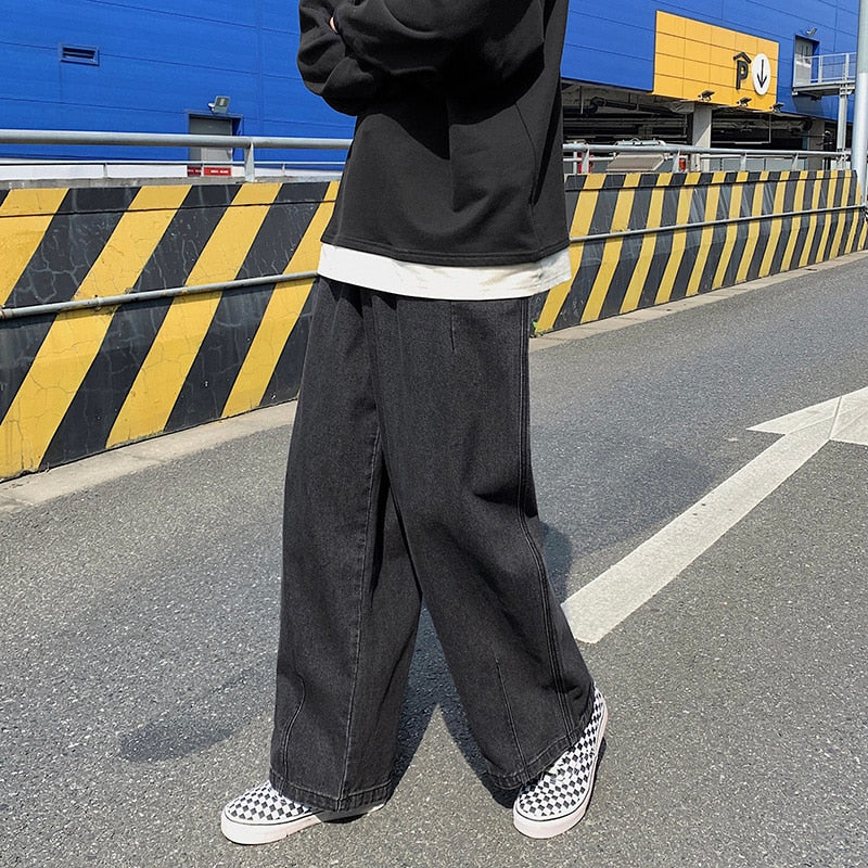 Baggy Denim Pant Men Loose Straight Wide Leg Jeans Men&#39;s Women&#39;s Streetwear Skateboard Hip Hop Casual Trousers Oversized 2XL