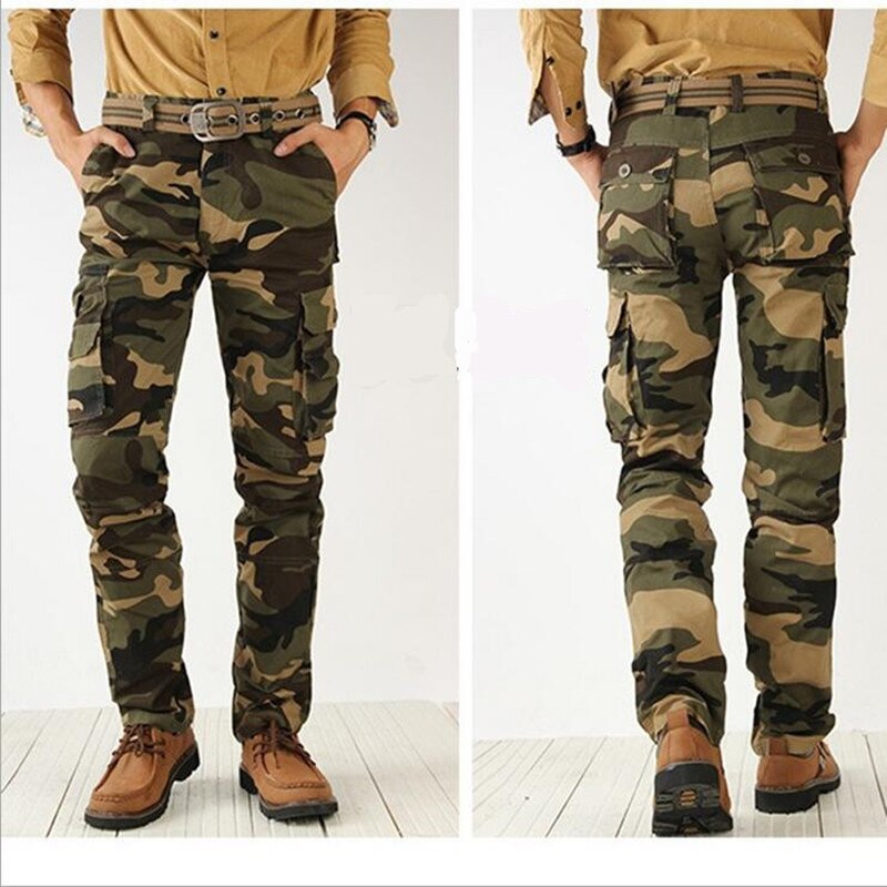 2023 Trend Men's Cargo Pants Cotton High Quality Camouflage Jogger Male Military Camouflage Army Fashion Men's Trousers Pockets