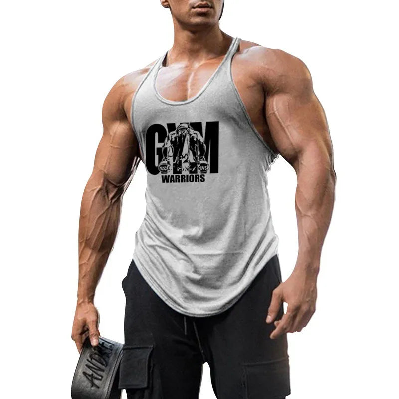 Summer Y Back Gym Stringer Tank Top Men Cotton Clothing Bodybuilding Sleeveless Shirt Fitness Vest Muscle Singlets Workout Tank