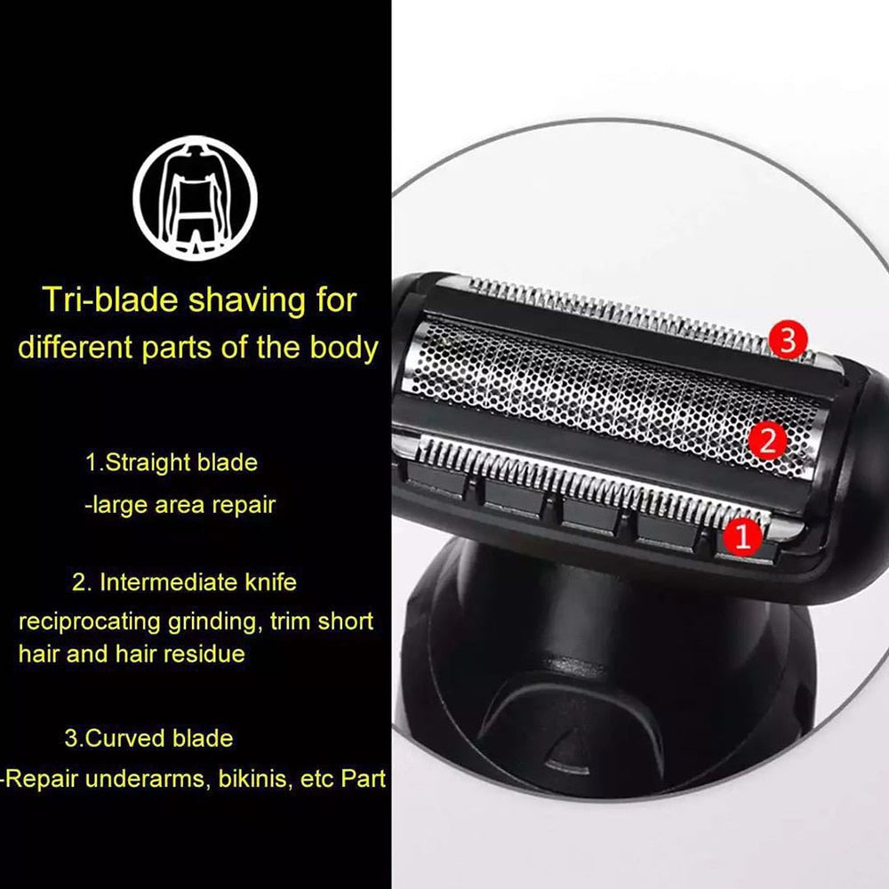 Professional LCD Hair Trimmer 5 in 1  Clipper Men Digital Electric  Cutting Machine Salon cut Cordless Rechargeable