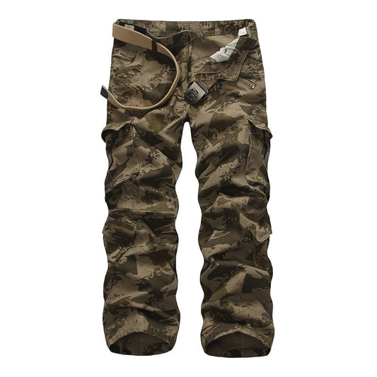 2022 Spring Autumn New Cargo Pants Mens Camouflage Pants Trousers Large Size Loose Overalls Men's Straight Casual Pants Military