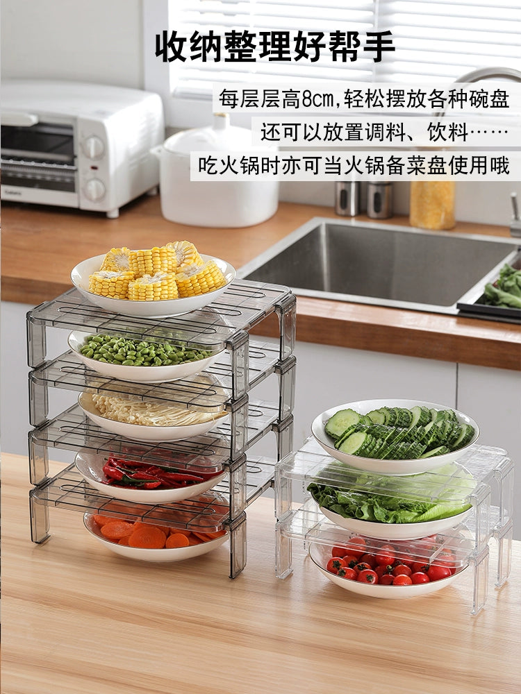 Refrigerator Shelf Internal Layered Partition Kitchen For Home Freezer Storage Rack Plastic Storage Rack