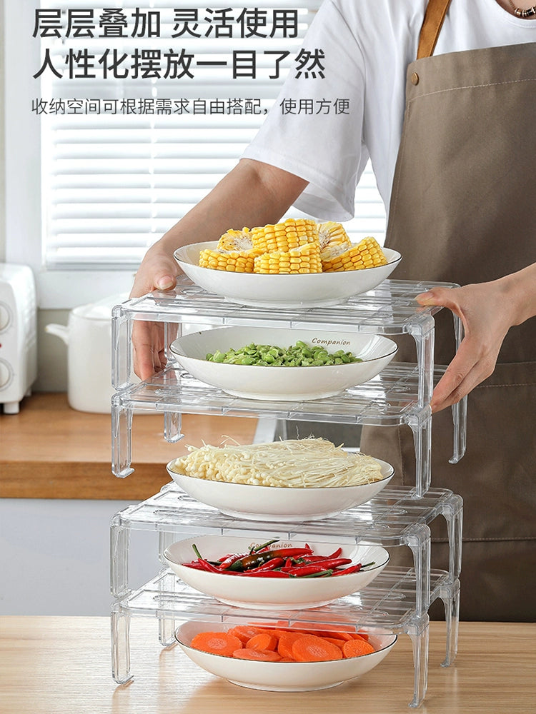 Refrigerator Shelf Internal Layered Partition Kitchen For Home Freezer Storage Rack Plastic Storage Rack