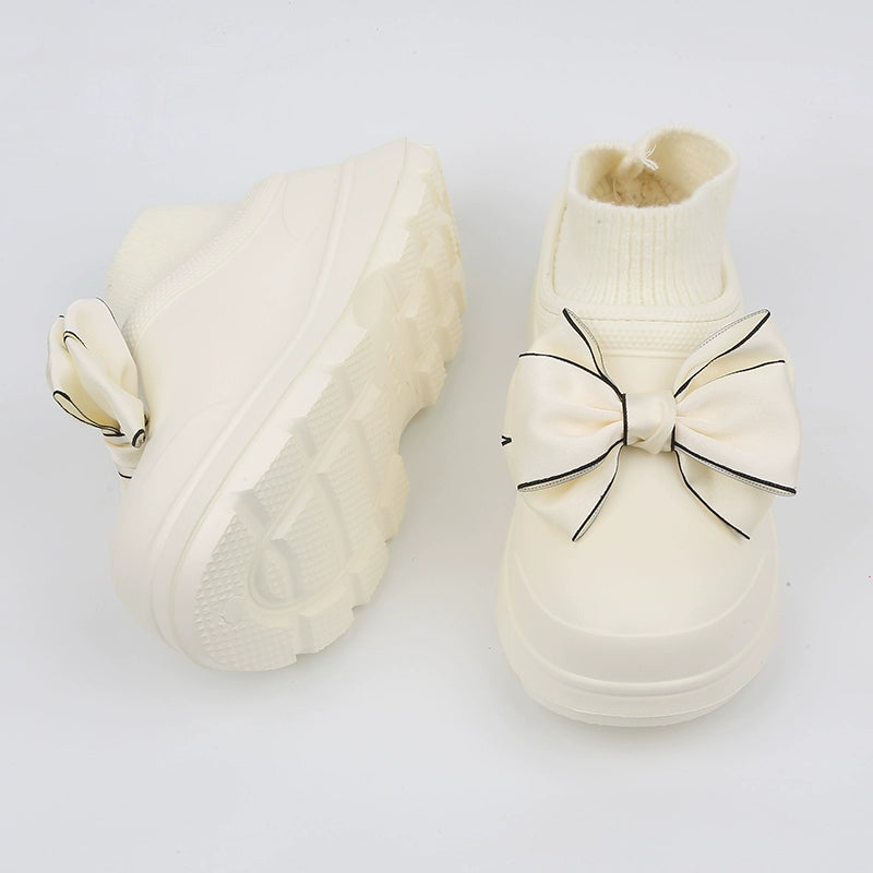 Sunny Color Winter Snow Boots Bow