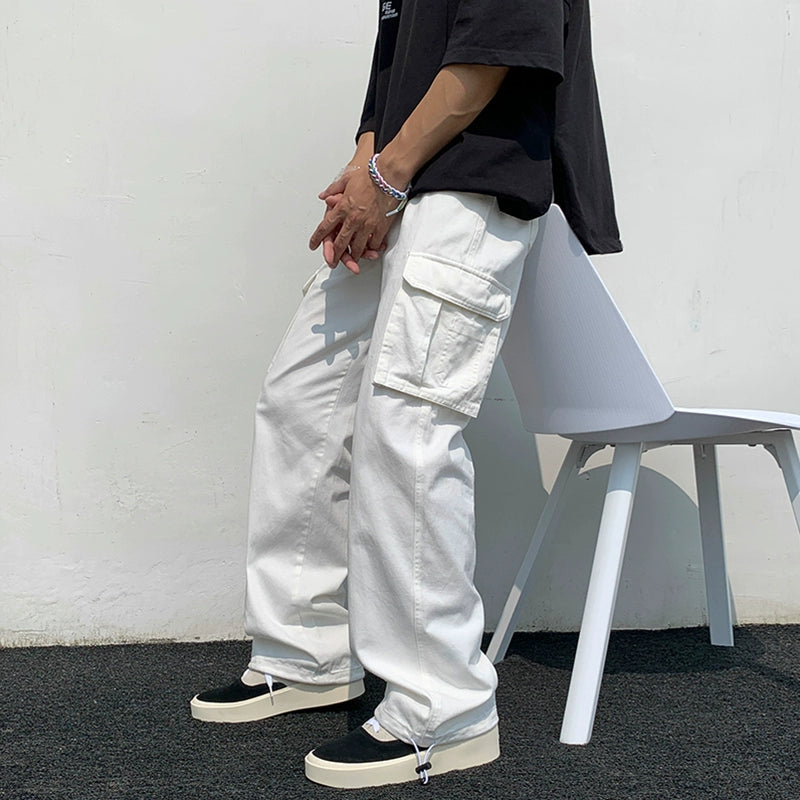 Fashion Brand Thin Ice Silk Handsome Casual Trousers Work Clothes