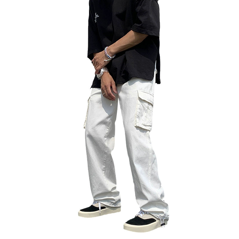 Fashion Brand Thin Ice Silk Handsome Casual Trousers Work Clothes