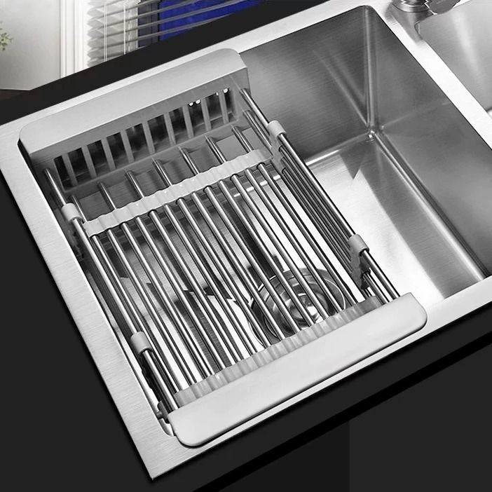 Dish Drainer Retractable Kitchen Storage Stainless Steel Sink