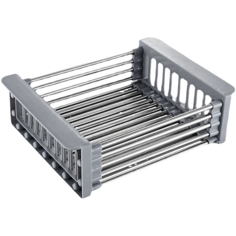 Dish Drainer Retractable Kitchen Storage Stainless Steel Sink