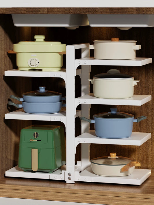 Multi-Layer Sink Cabinet Kitchen Rack for Pots